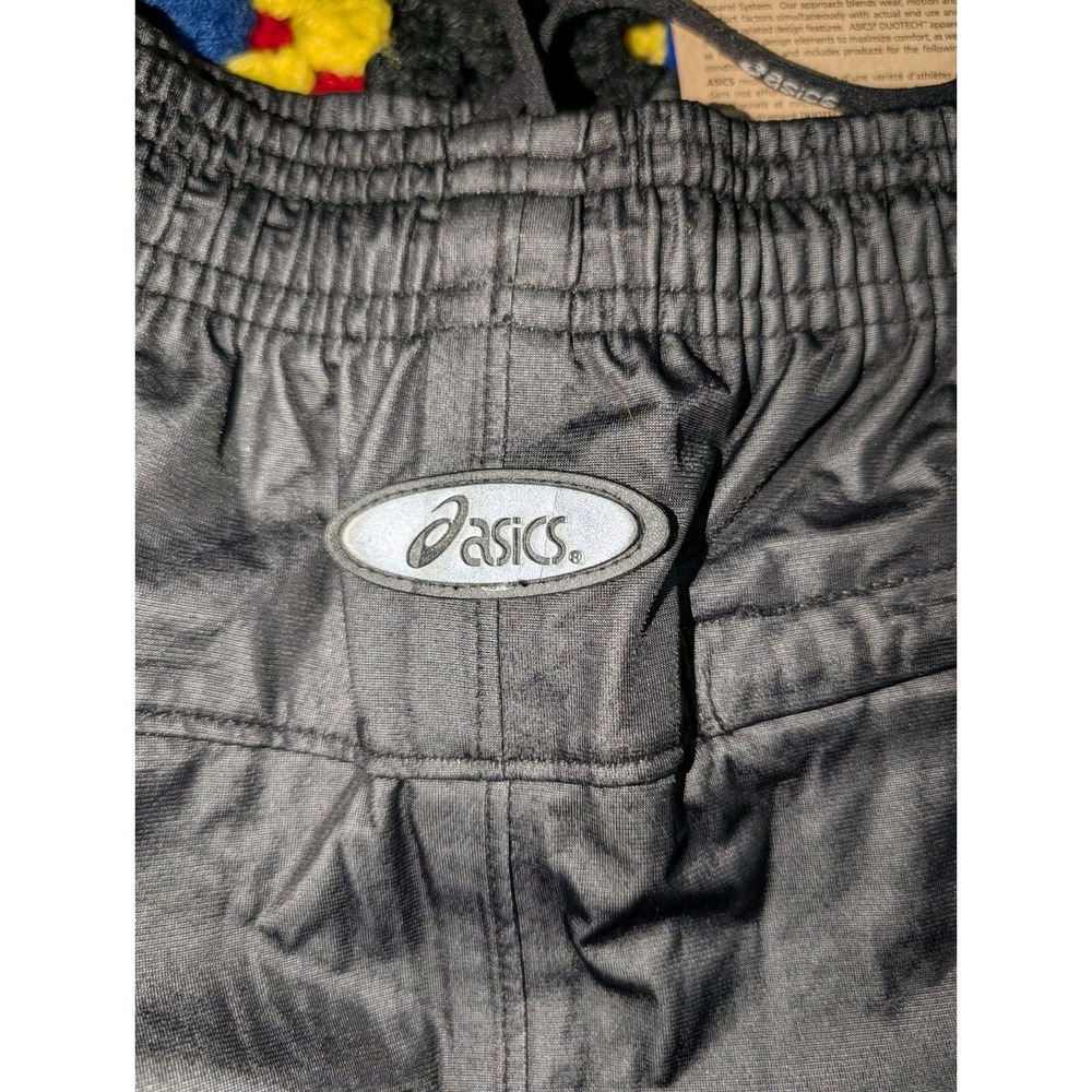 ASICS Vintage Womens Nylon Track Pants Trousers Training Black Joggers - Picture 8 of 10